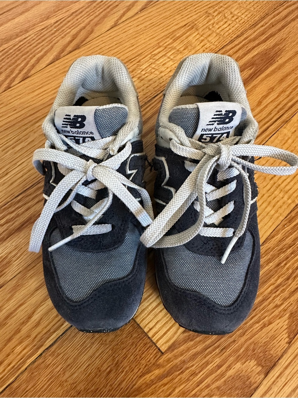 New Balance Kids 574 Gray and Navy Sneakers size 12
